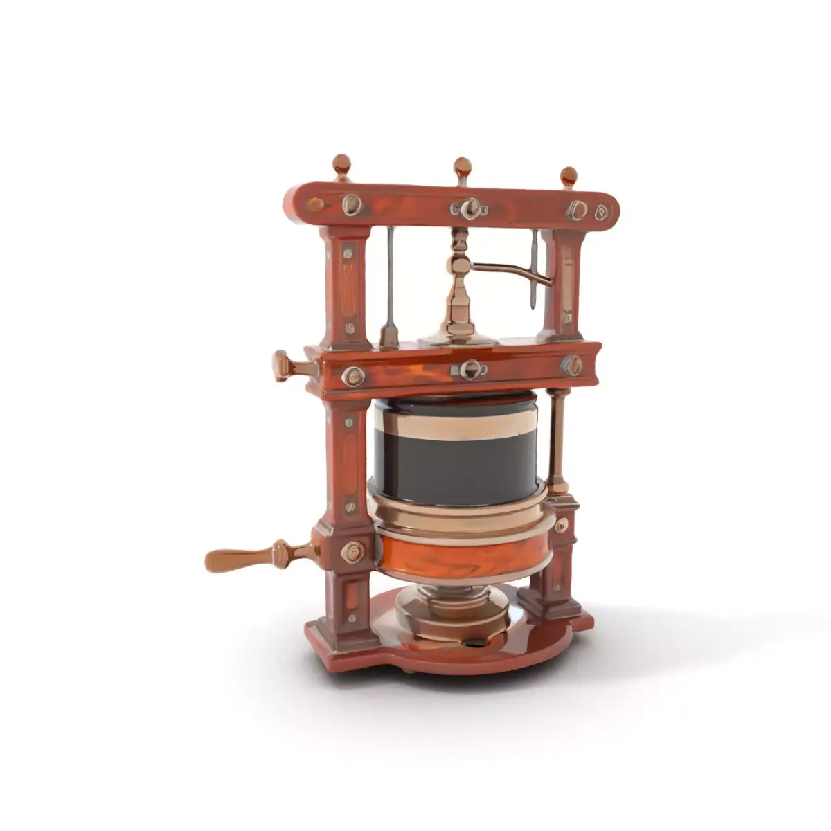 Vintage Printing Press model pack Low-poly 3D model