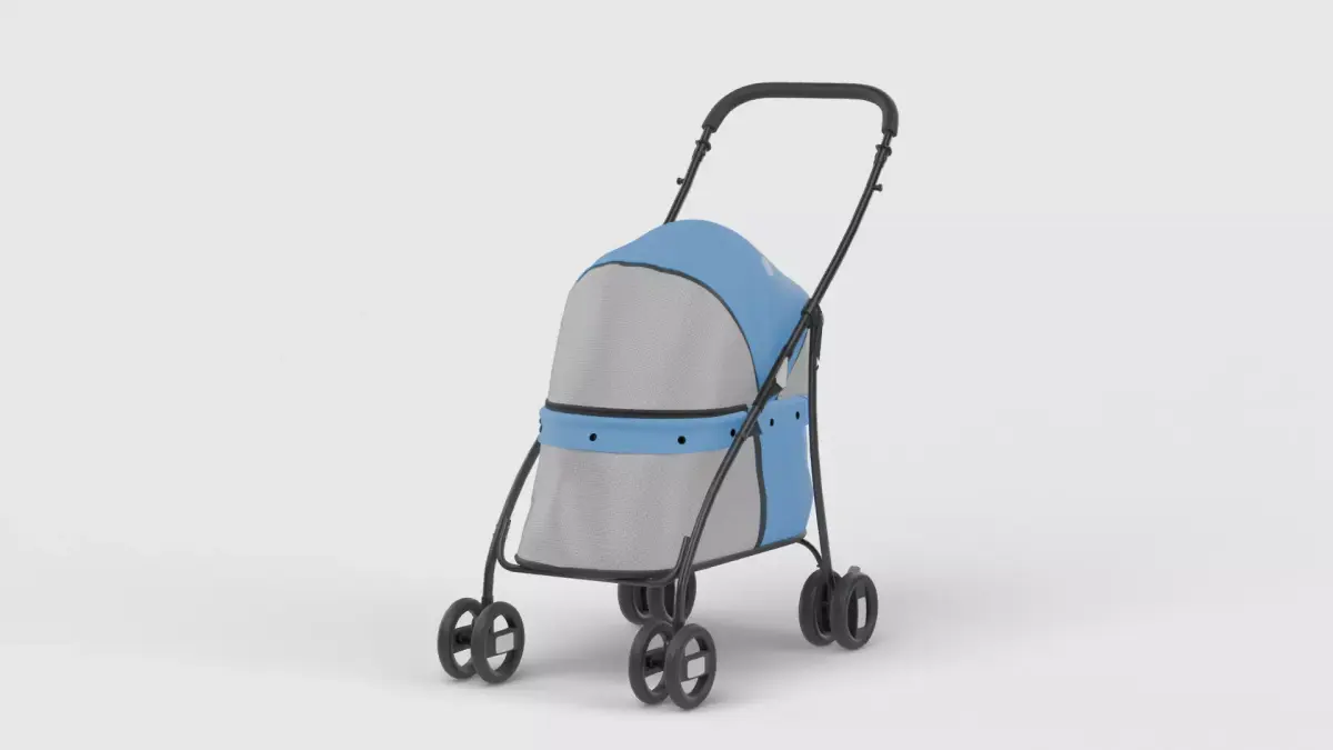 Baby stroller 3D model 3D model 2