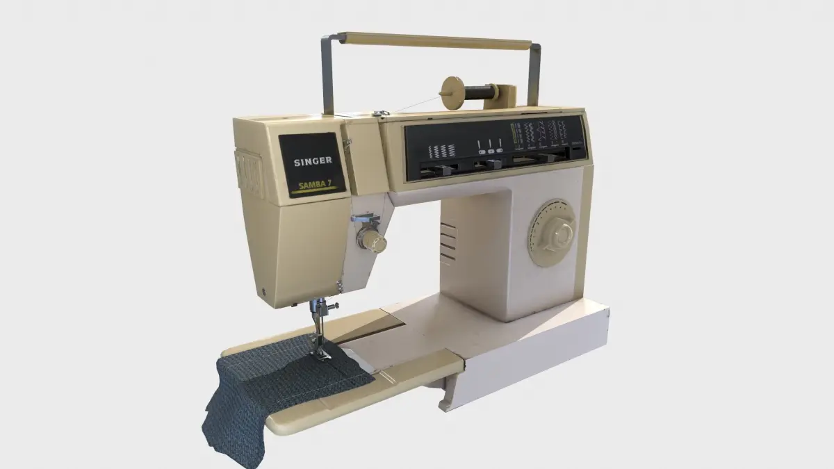 Detailed Sewing Machine - PBR Low-poly 3D model