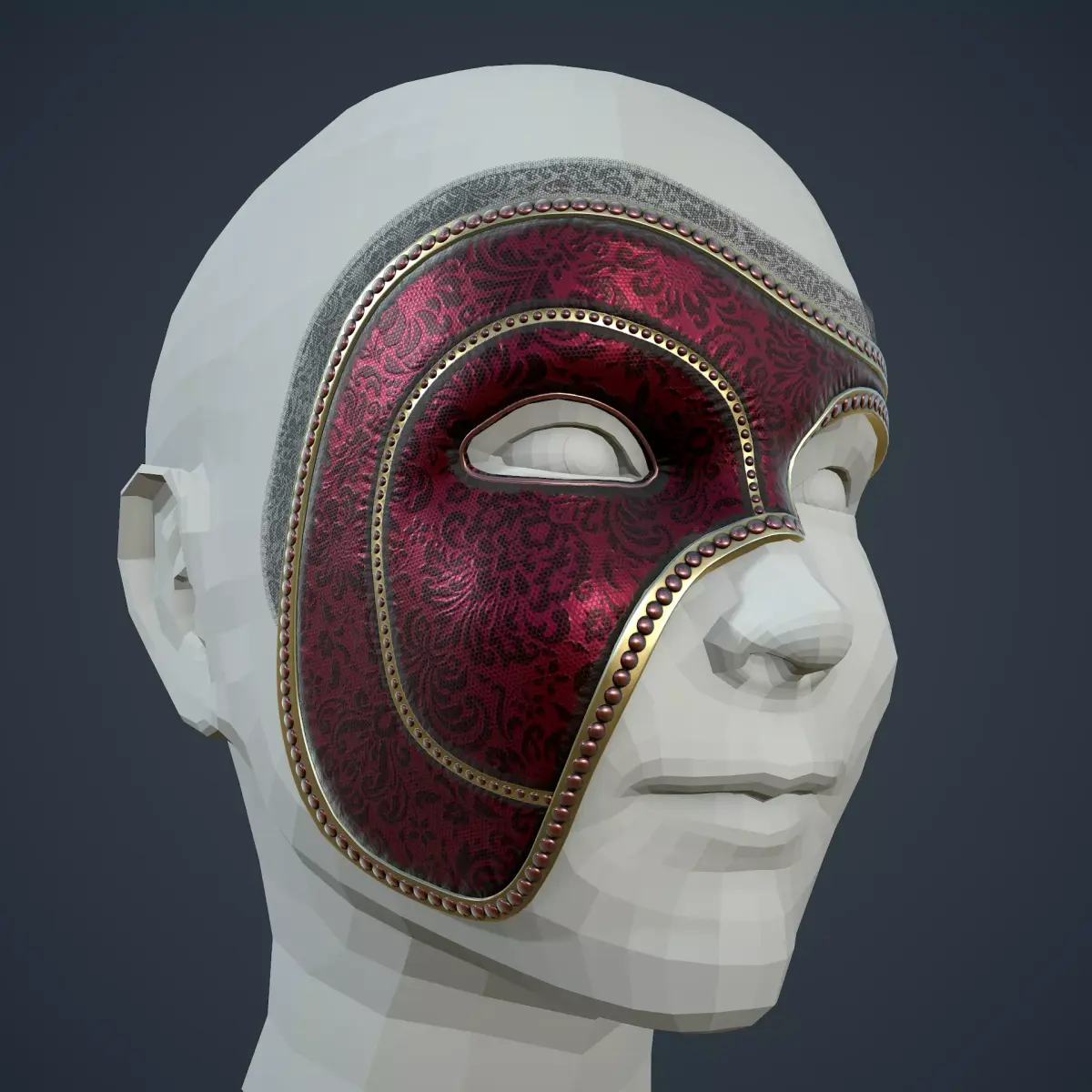 Masquerade Mask Low-poly 3D model