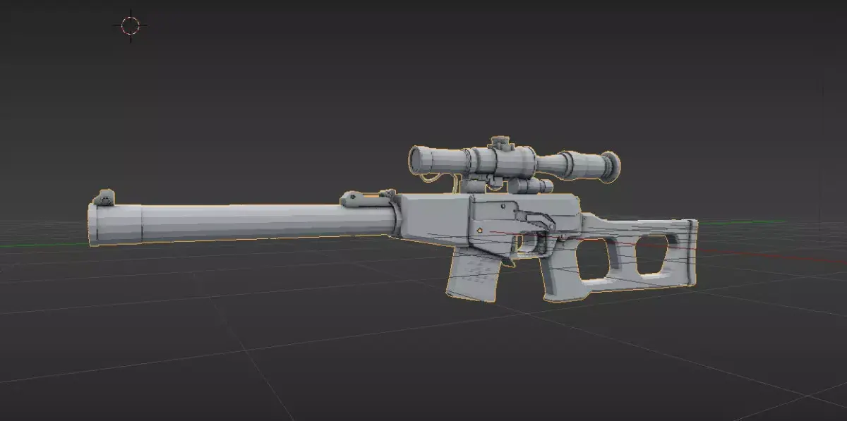 VSS Vintorez gun Low-poly 3D model