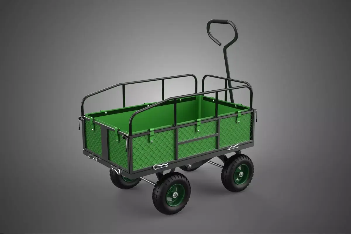 TARPS FENCE RAIL CAGE DECK MESH CLOTH POCKET CART TROLLEY WAGON 3D model