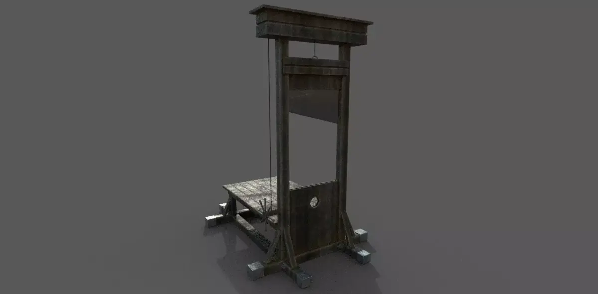 Guillotine 3D model Low-poly 3D model
