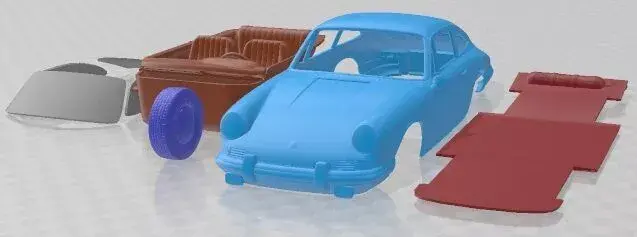 Porsche 901 Coupe 1964 Printable Car  3D print model