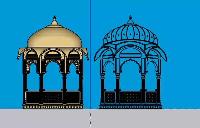 stone gazebo  3D model