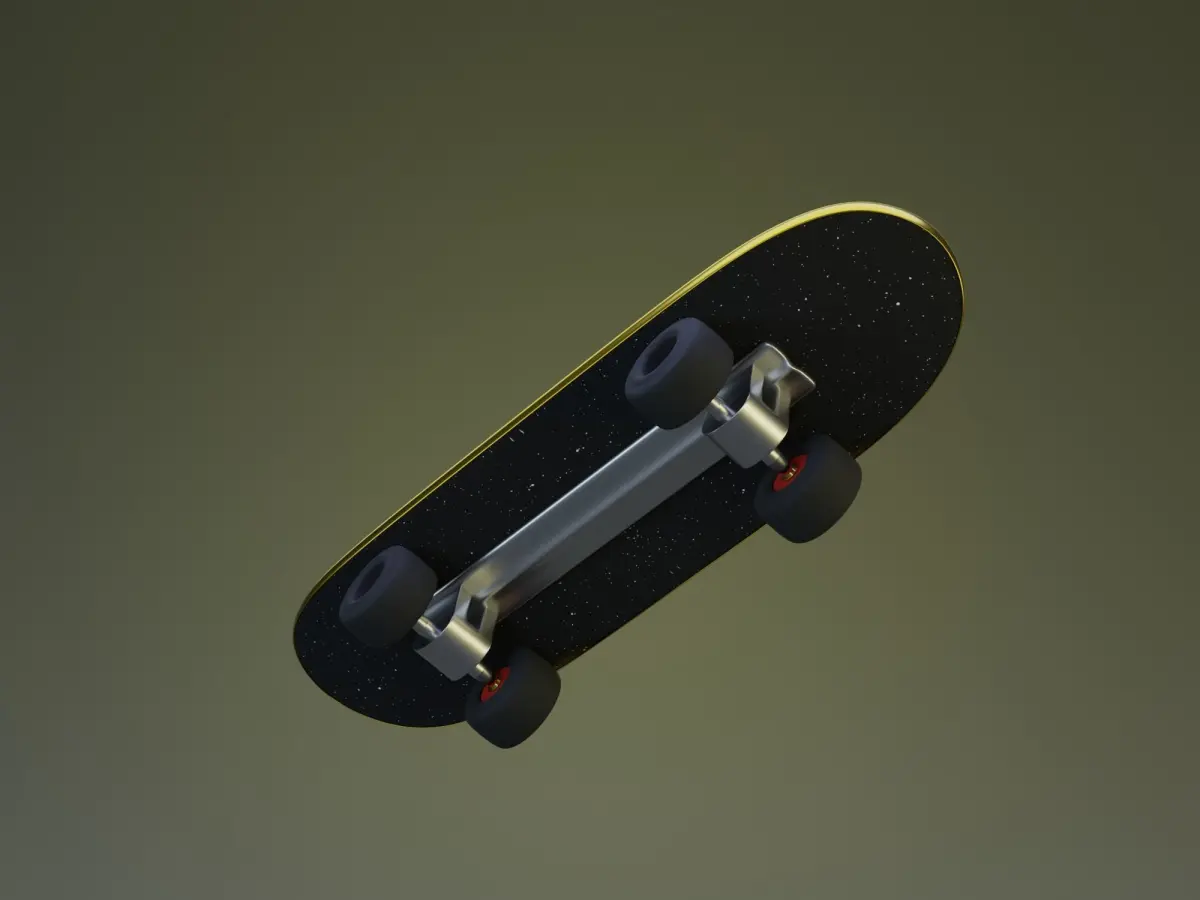 SkateBoard Low-poly 3D model 6
