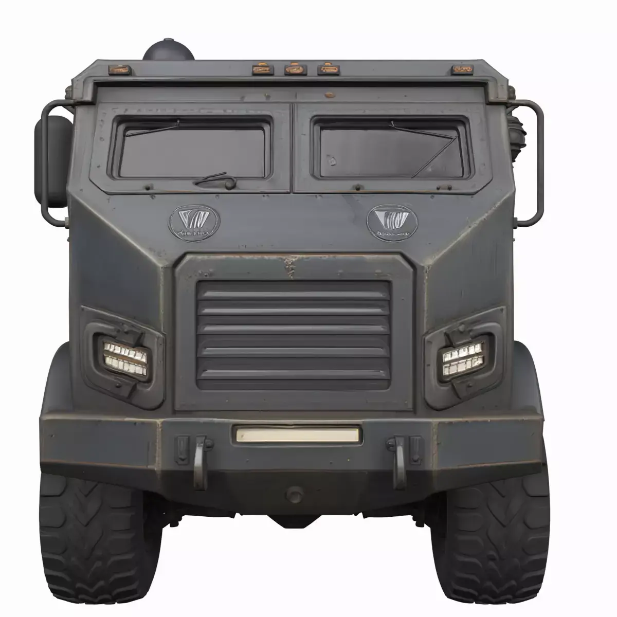 Reinforced bulletproof 3D armored bank security transport truck 3D model