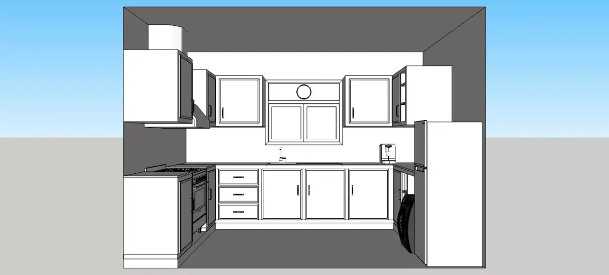 Kitchen mockup Free 3D model