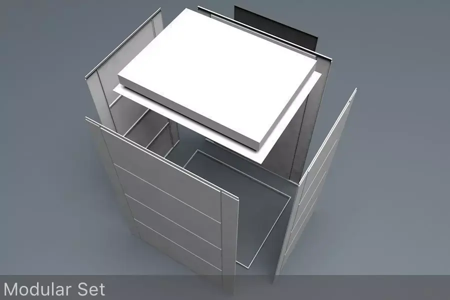NAS Battery Modular Set Low-poly 3D model