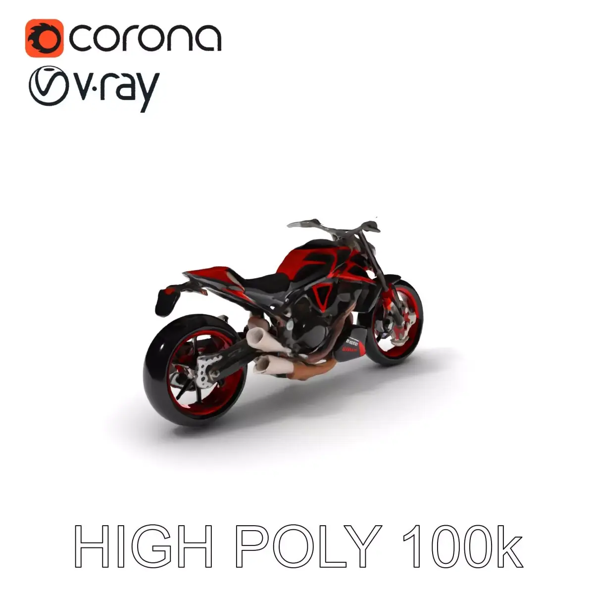 HighPerformance Motorcycle Model Pack Low-poly 3D model