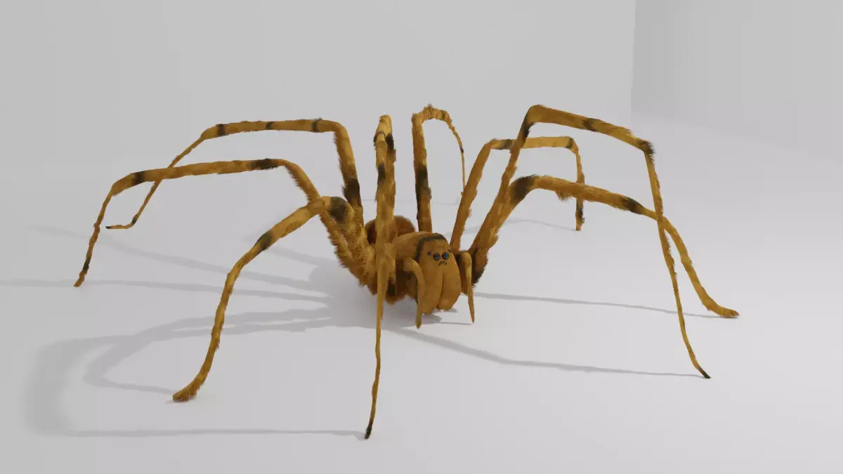 the gigant spider Low-poly 3D model