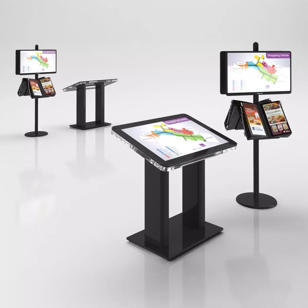 Info signs with smart TV 3D model