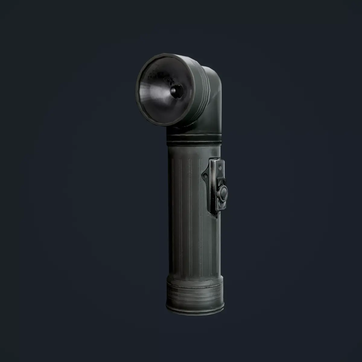 Military Flashlight Game Ready Low-poly 3D model