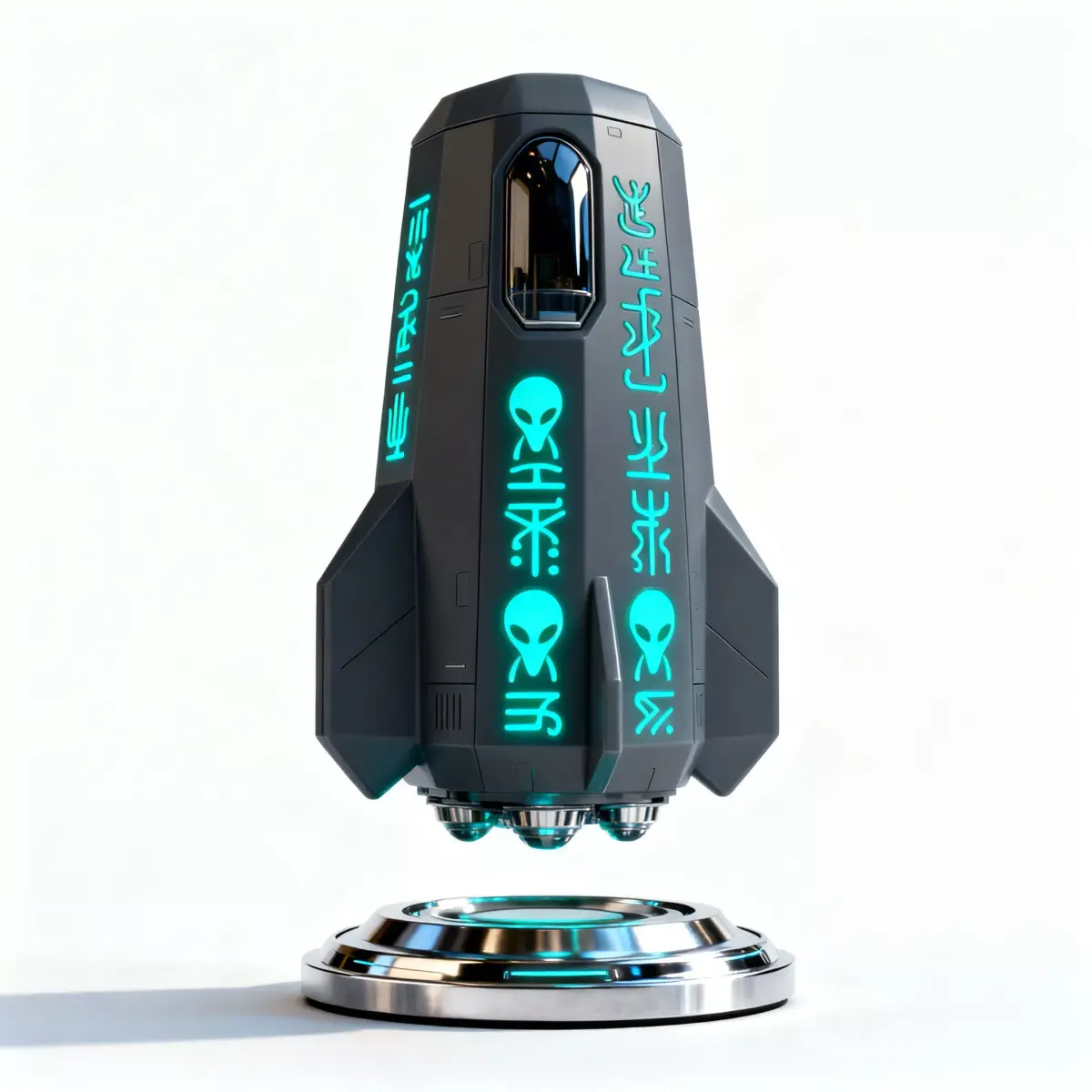 Realistic Sci-Fi Alien Drop Pod 3D Model Low-poly 3D model