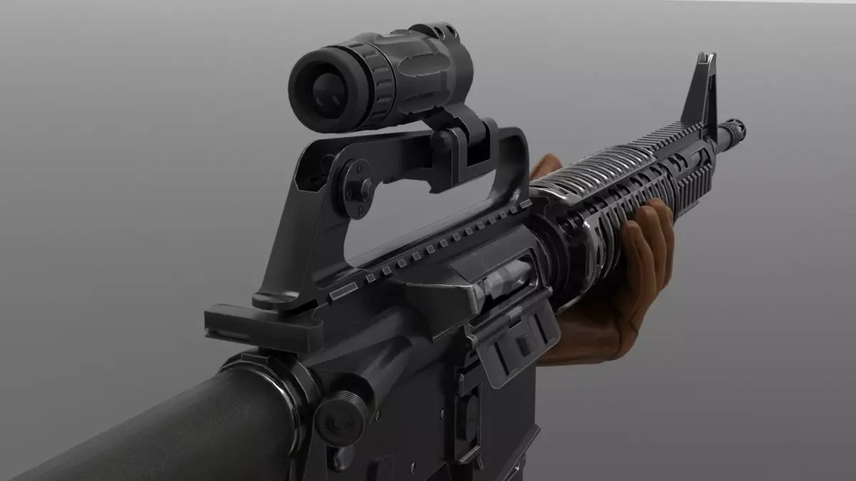 m16A4 Fps-Tps Low-poly 3D model