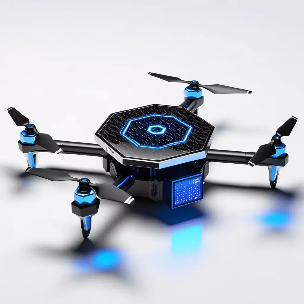 HighTech Hexagonal SciFi Drone 3D model