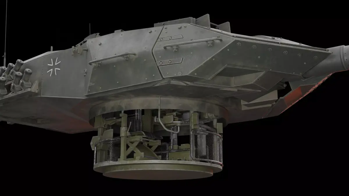 Tank Leopard 2a6 With Interior 3D model 3D model