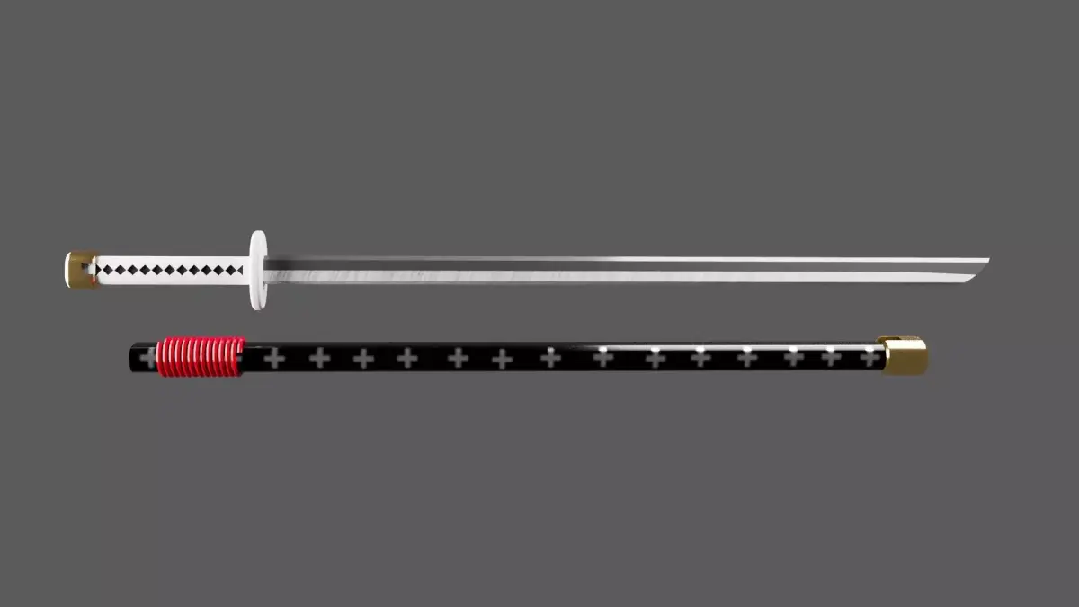 Kikoku law sword from ONEPIECE Low-poly 3D model