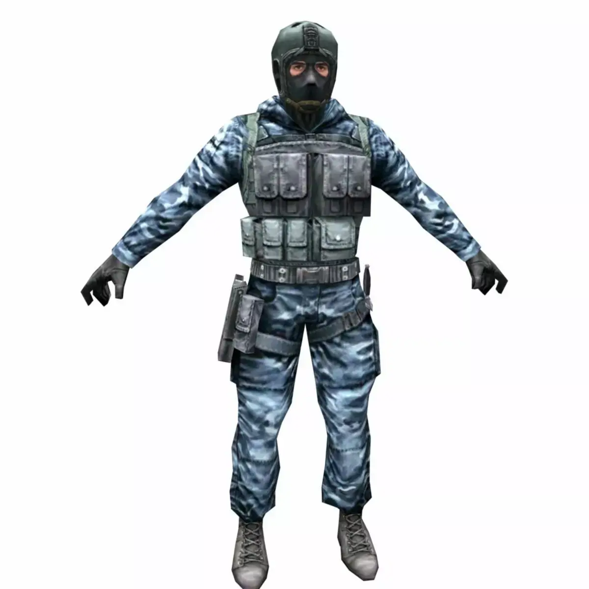 R5 Face mask Army Soldier Low-poly 3D model