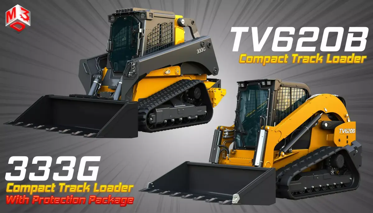333G - TV620B Compact Track Loaders 2 in 1 3D Model Pack