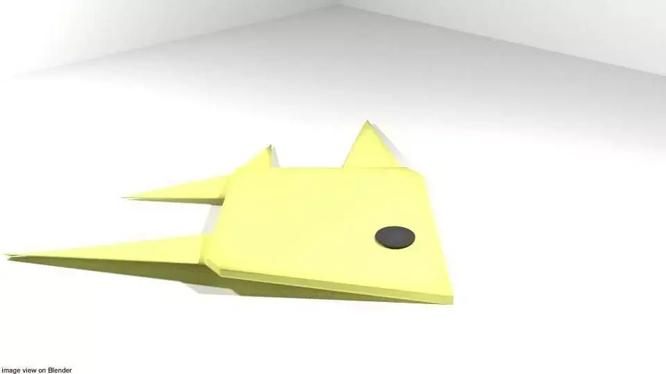 Origami - Fish 3D model
