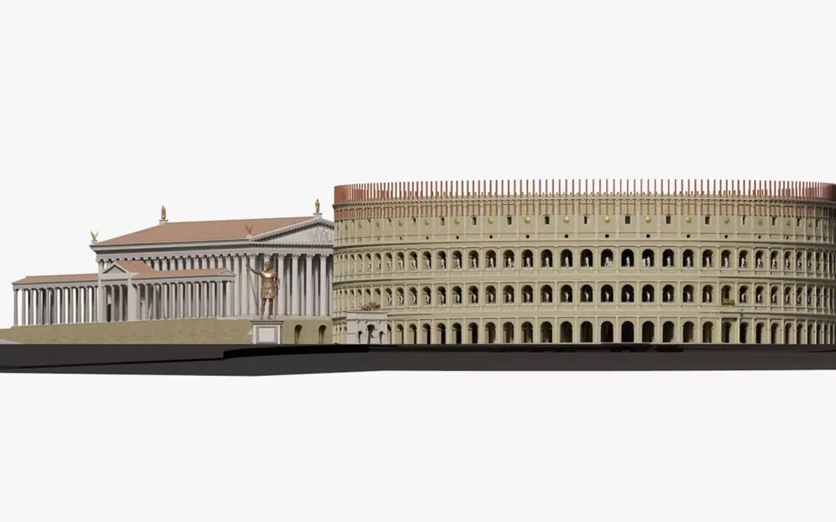 Colosseum and Temple of Venus and Roma 3D model