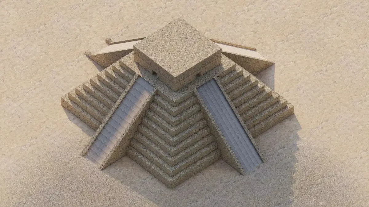 Zigurat ancient pyramid-Ziggurat Temple 3D model buy