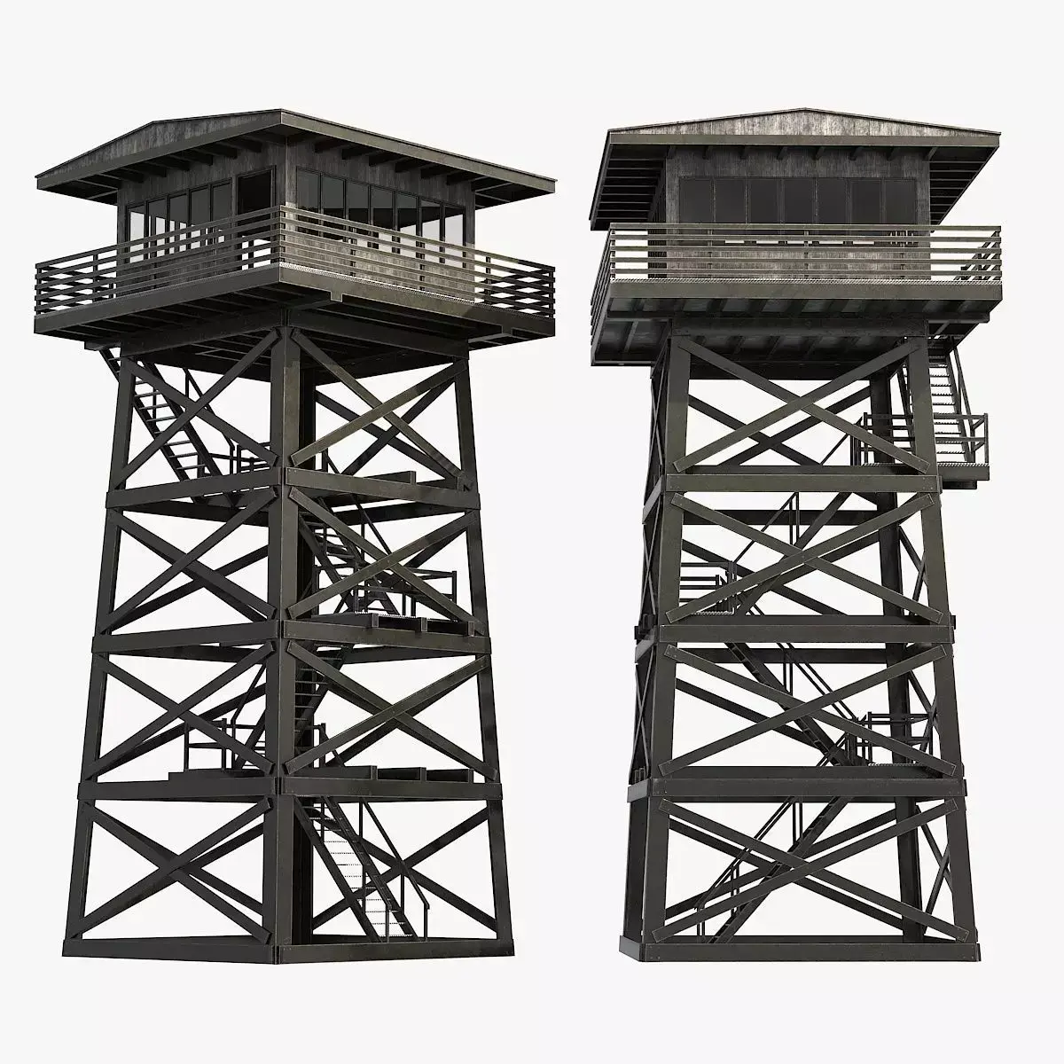 Watchtowers v6 Low-poly 3D model