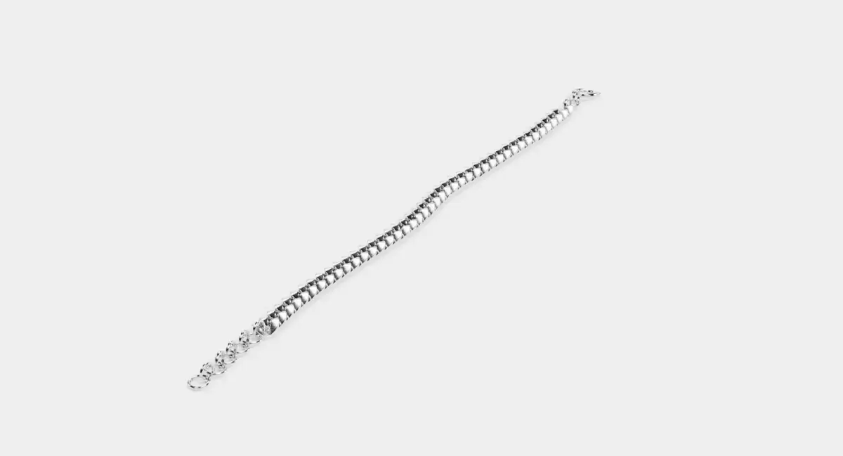 Link Chain V5 - Silver Cuban Style Bracelet  3D model