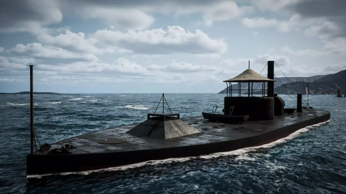 USS Monitor - Turreted Ironclad Warship 3D model