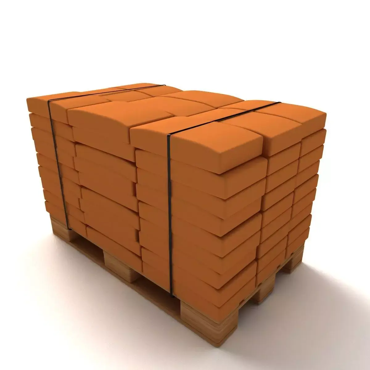 Cement Bags On Pallet 3D model