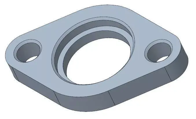 Metallic component - Flange 3D model