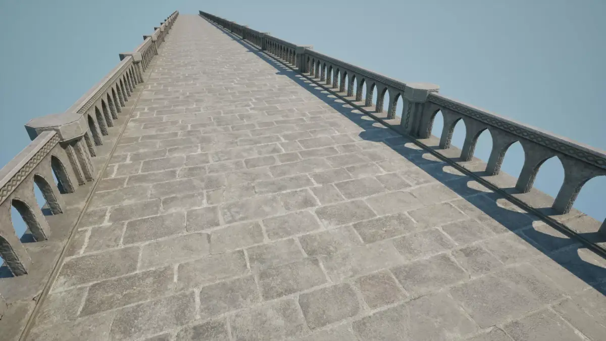 Ancient Dwarven Bridge - Modular - Game Props Low-poly 3D model