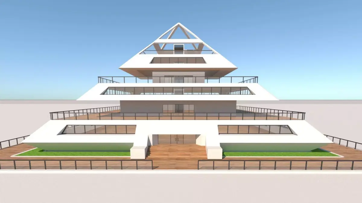 future building exterior-interior 3D model