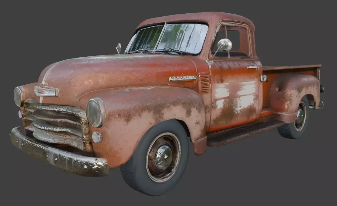 Vintage Rusty Pickup Truck 3D Model Realistic Old Classic 3D model