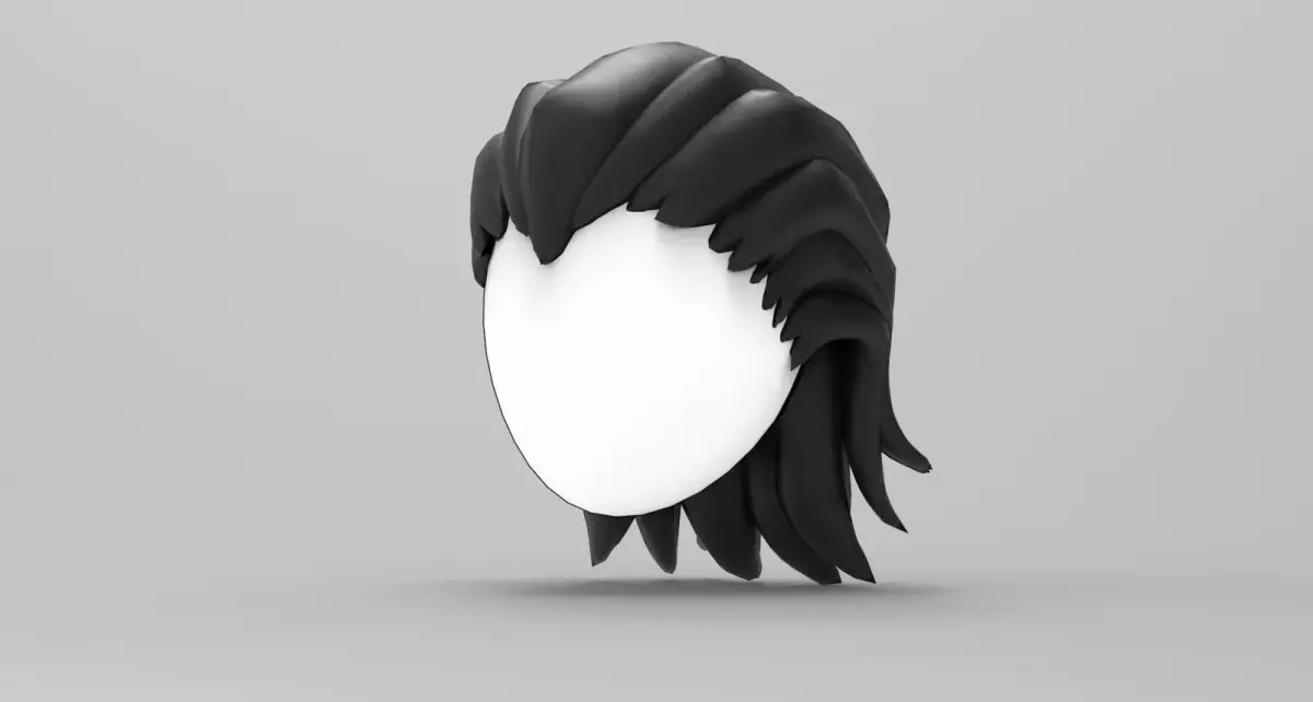 FreeHairstyle11 Free low-poly 3D model