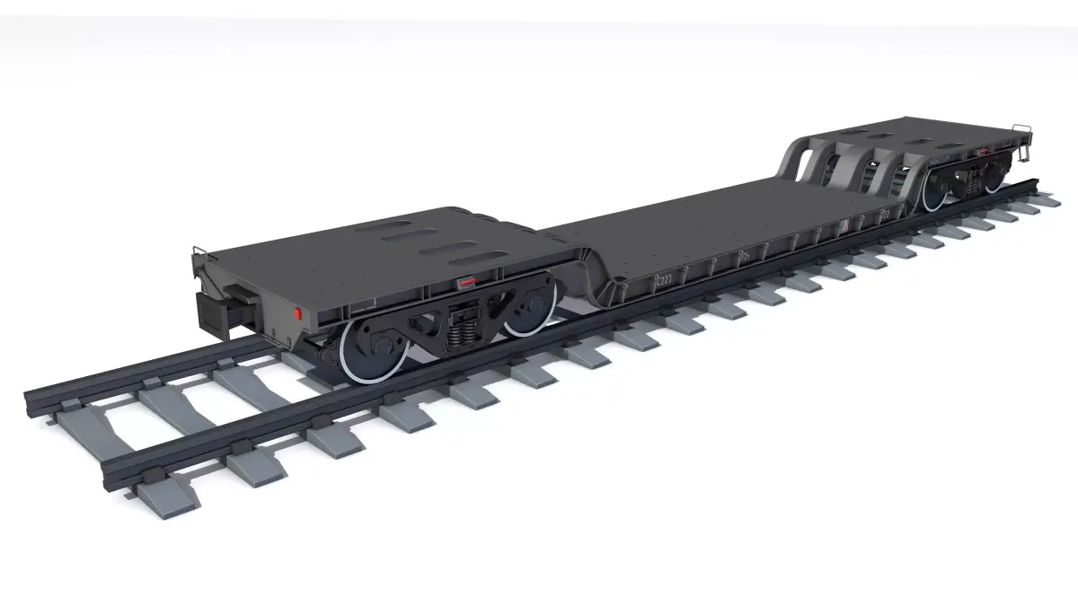 wagon big platform 3D model