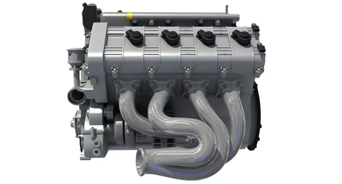 Metalic V8 Eight Cylinder V Engine 3D model