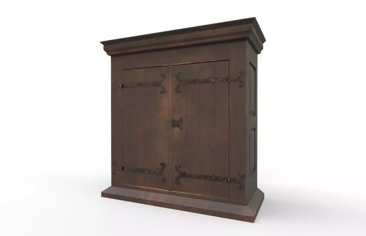 16th century basic cabinet Low-poly 3D model