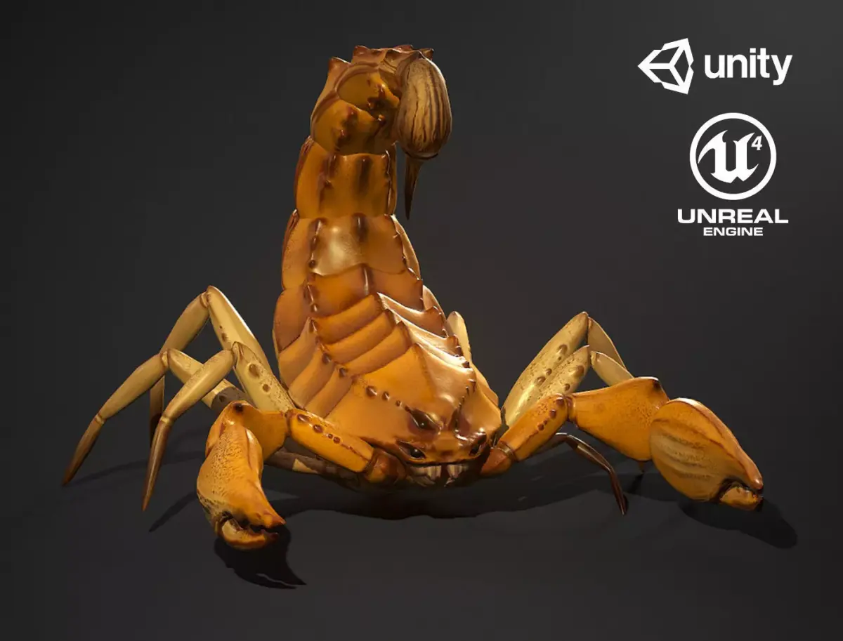 Fantasy scorpion - Game Ready Low-poly 3D model Low-poly 3D model