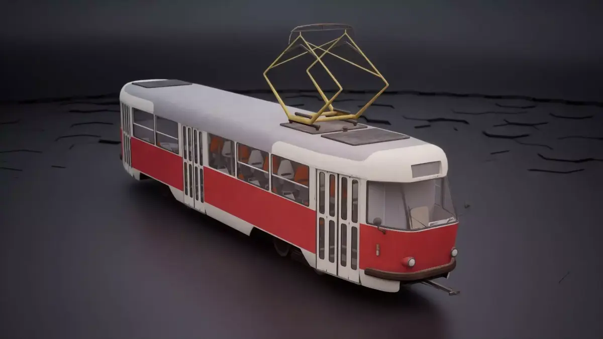 Prague tram 3D model