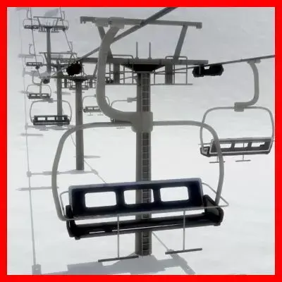 Chair Lift 3D model