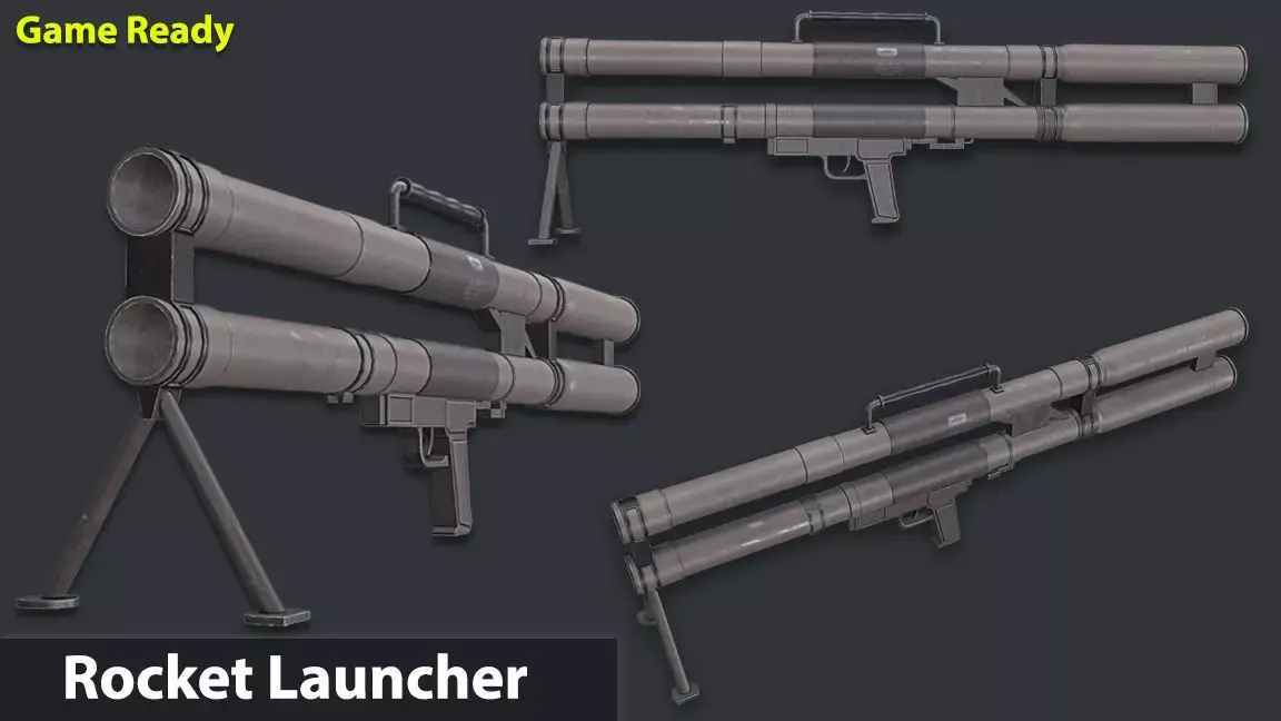 Rocket Launcher Game Ready 12 Low-poly 3D model