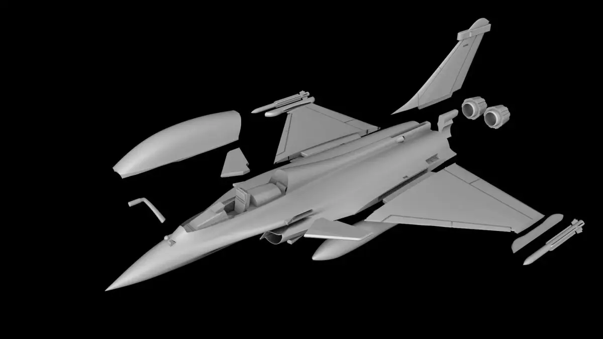 DASSAULT RAFALE Scale 1-48 Landing Mode Stl Files Print Ready  3D print model