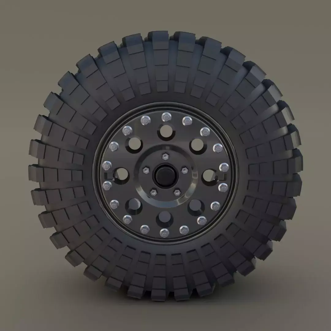 Tibus Offroad Wheel w Maxxis Trepador Tire 3D model
