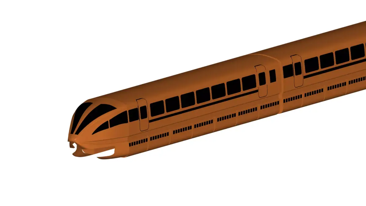 magnetic train 3D model