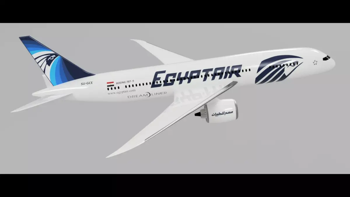 Boeing 787-9 Dreamliner Low-poly 3D model