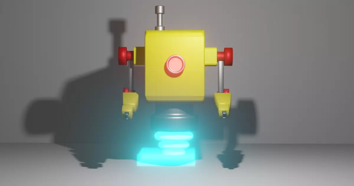 Lighting robot  Low-poly 3D model
