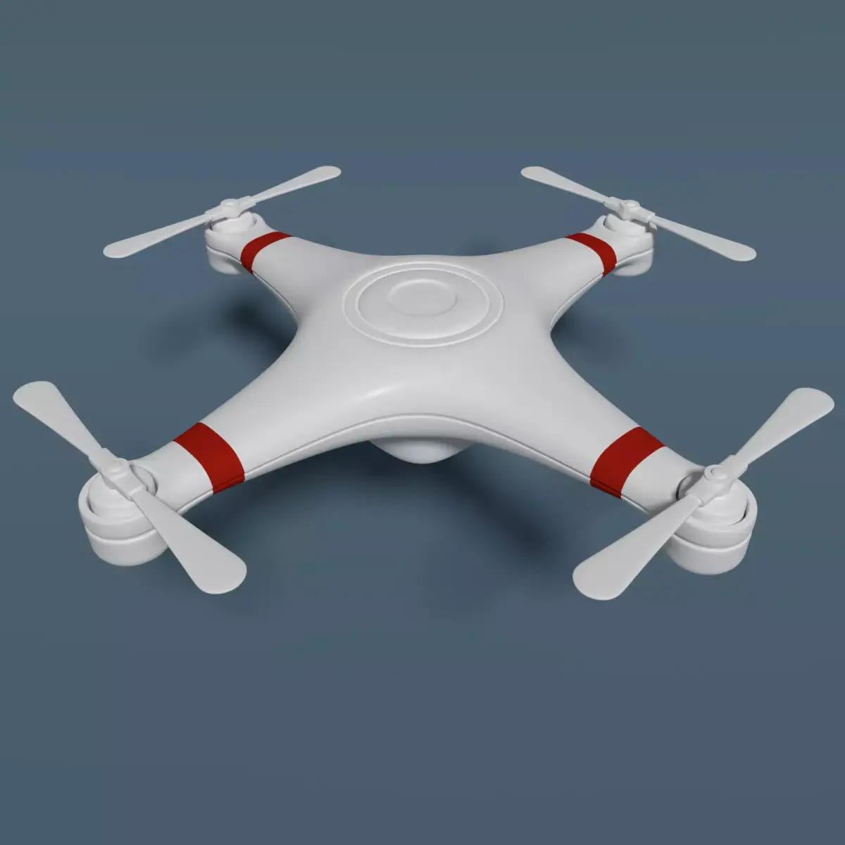 Quadcopter Drone - Cartoon - Low Poly Low-poly 3D model