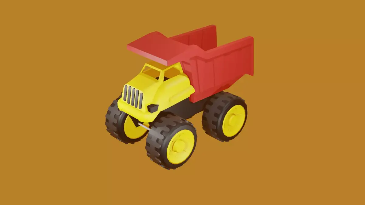 truck toy Low-poly 3D model purchase